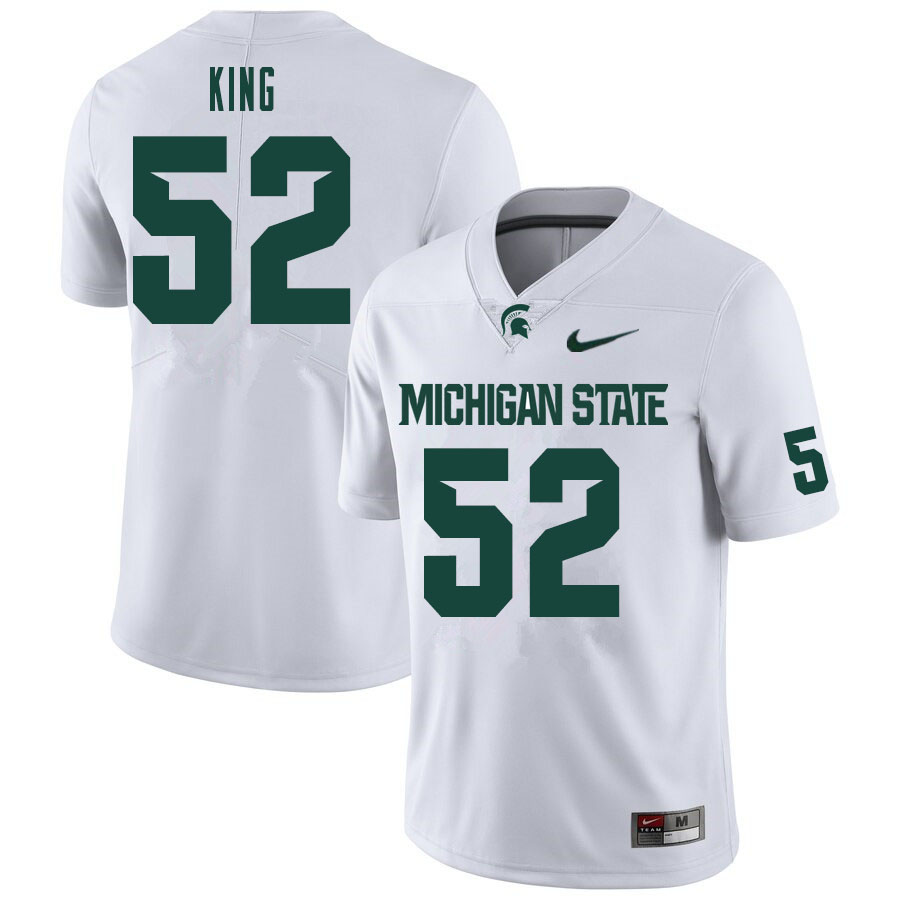Men #52 Kyle King Michigan State Spartans College Football Jerseys Sale-White